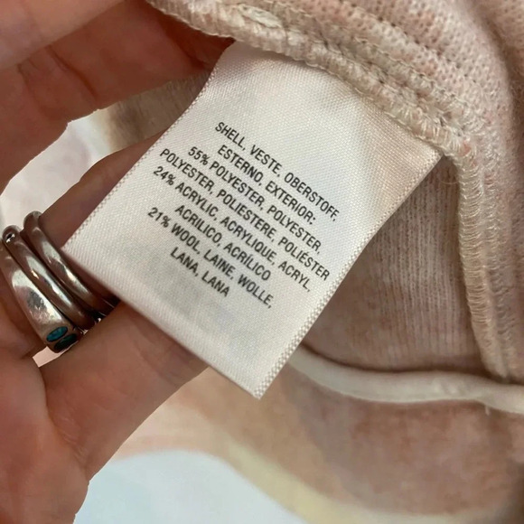 Anthropologie Ett:Twa Pink Buffalo Check Thick Open Shacket Coatigan Size Small - Picture 9 of 9